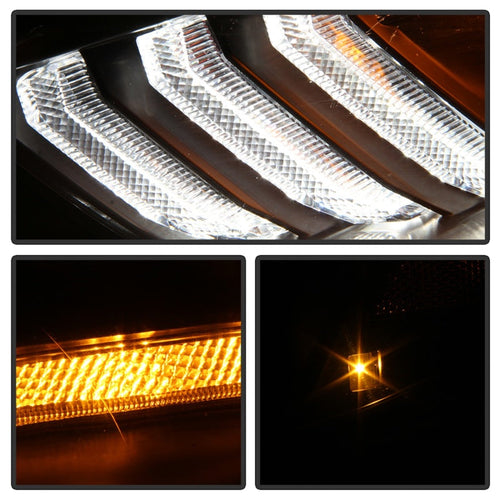 Spyder 15-18 Ford Focus Projector Headlights - Seq Turn Light Bar - Black PRO-YD-FF15-LBSEQ-BK OffRoadUSA.com