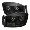 Spyder Dodge Ram 1500 06-08 06-09 Projector Headlights LED Halo LED Blk Smke PRO-YD-DR06-HL-BSM OffRoadUSA.com