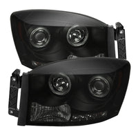 Spyder Dodge Ram 1500 06-08 06-09 Projector Headlights LED Halo LED Blk Smke PRO-YD-DR06-HL-BSM OffRoadUSA.com