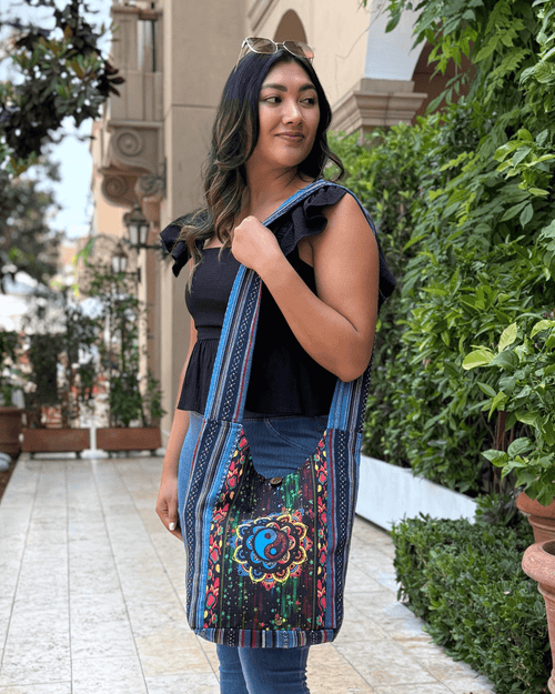 Kathmandu Collection Yin Yang Print Hobo Bag Jupiter Gear