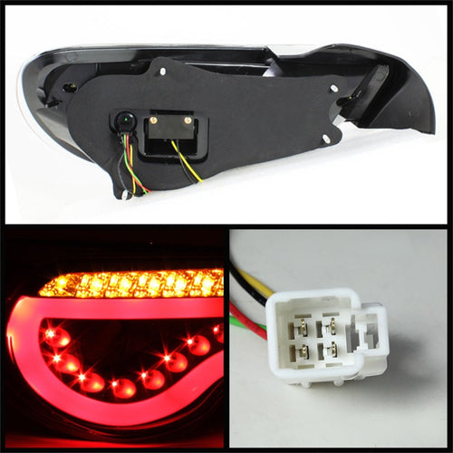 Spyder Scion FRS 12-14/Subaru BRZ 12-14 Light Bar LED Tail Lights Black ALT-YD-SFRS12-LBLED-BK OffRoadUSA.com