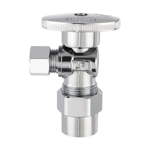 1/2" CPVC x 3/8" OD Compr. Angle Stop Valve, 1/4 Turn (Lead Free)