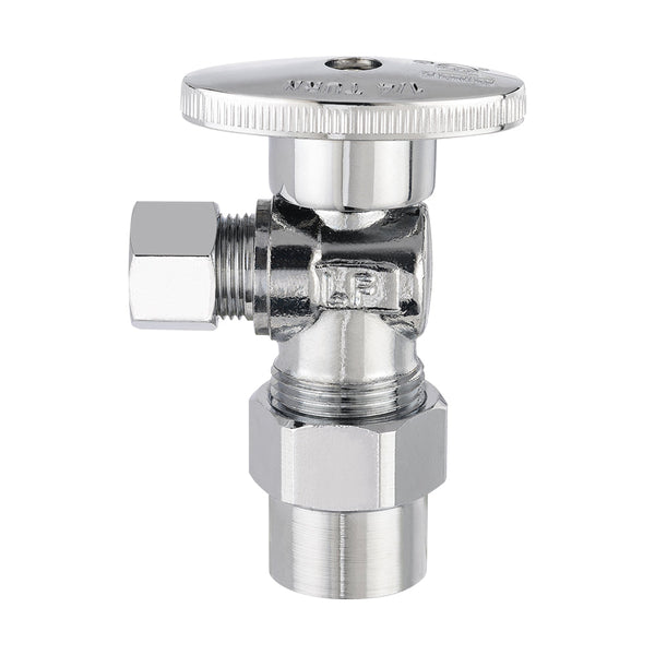1/2" CPVC x 3/8" OD Compr. Angle Stop Valve, 1/4 Turn (Lead Free)