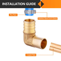 PEX-B Crimp 3/4" PEX x 3/4" Male Copper Sweat Elbow (Lead Free) Plumbingsell
