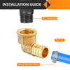 PEX-B Crimp 3/4" PEX x 3/4" Female Threaded Elbow (Lead Free) Plumbingsell