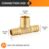 PEX-B Crimp 1/2" PEX x 1/2" PEX x 3/4" PEX Reducing Tee (Lead Free) Plumbingsell