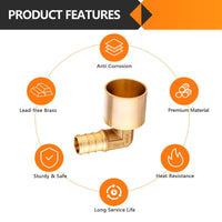 PEX-B Crimp 1/2" PEX x 3/4" Female Copper Sweat Elbow (Lead Free) Plumbingsell