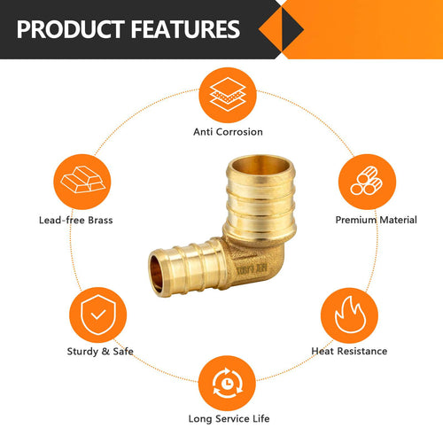 PEX-B Crimp Elbow 3/4" PEX x 1" PEX (Lead Free) Plumbingsell