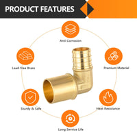PEX-B Crimp 1/2" PEX x 3/4" Male Copper Sweat Elbow (Lead Free) Plumbingsell