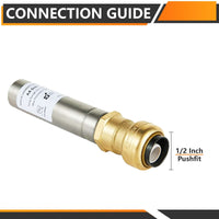 1/2" Push Fit, Straight Water Hammer Arrestor, Stainless Steel Plumbingsell