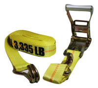 2" Heavy Duty Flatbed Ratchet Strap w/ Wire Hooks RatchetStrap.Com