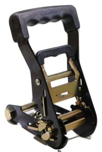 2" Heavy Duty Strap Ratchet w/ Rubber Ergonomic Grip and Pull - 4,400 lb. WLL | 2HDSWR RatchetStrap.Com
