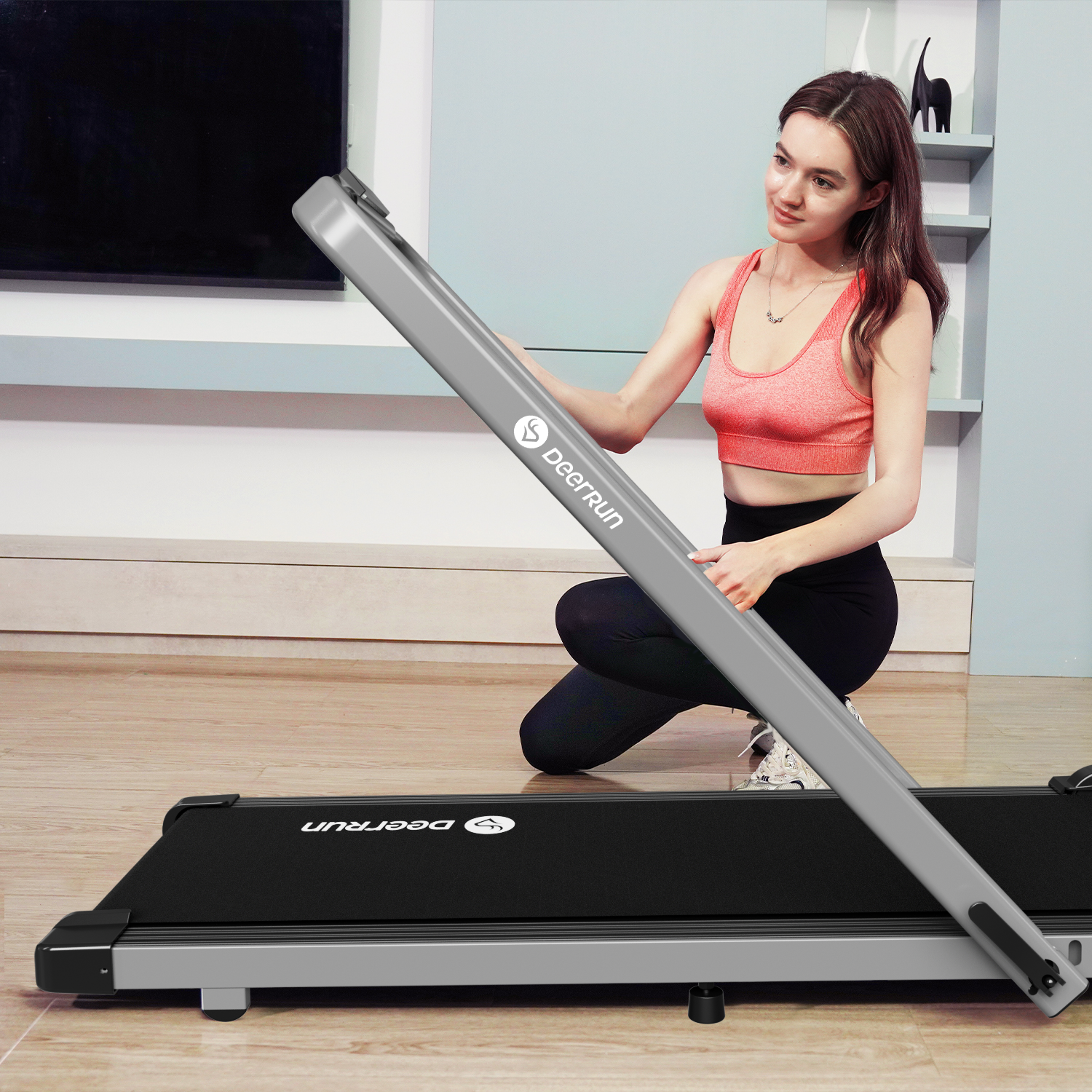DeerRun® DeerRun A5 Pro Smart 2 in 1 Folding Treadmill Silver