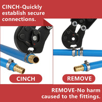 2-in-1 Pex Ratchet Cinch Crimping Tool with Removing Function Plumbingsell