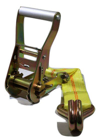 2 Inch Wide Handle Ratchet with 12" Fixed End w/ Wire Hook | RFW RatchetStrap.Com
