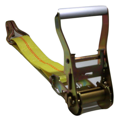 2 Inch Wide Handle Ratchet with 12" Fixed End w/ Wire Hook | RFW RatchetStrap.Com