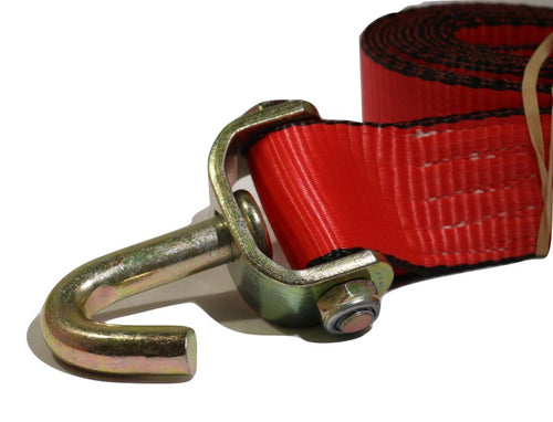 2" x 10 Ft Wheel Strap w/ Rubber Cleats & Swivel J Hook RatchetStrap.Com