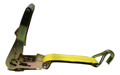 2" x 11 Ft Over the Wheel 3-Point Auto Tie Down Strap w/ 3 Hooks & 3 Sliding Cleats | 2 PACK RatchetStrap.Com