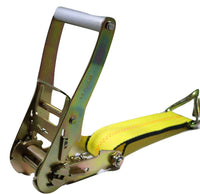 2" x 11 Ft Over the Wheel 3-Point Auto Tie Down Strap w/ 3 Hooks & 3 Sliding Cleats | 2 PACK RatchetStrap.Com