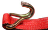 2" x 11 Ft 3-Point Ratchet Strap w/Wire Hooks For Auto Hauling | RED RatchetStrap.Com