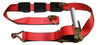 2" x 11 Ft 3-Point Ratchet Strap w/Wire Hooks For Auto Hauling | RED RatchetStrap.Com