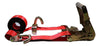2" x 11 Ft 3-Point Ratchet Wheel Strap w/ Swivel J Hooks & Swivel J Idler Hook | RED RatchetStrap.Com