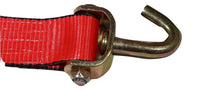 2" x 11 Ft 3-Point Ratchet Wheel Strap w/ Swivel J Hooks & Swivel J Idler Hook | RED RatchetStrap.Com