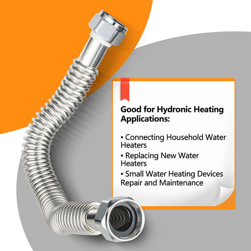 1" FIP x 1" FIP x 18" SS Corrugated Hose