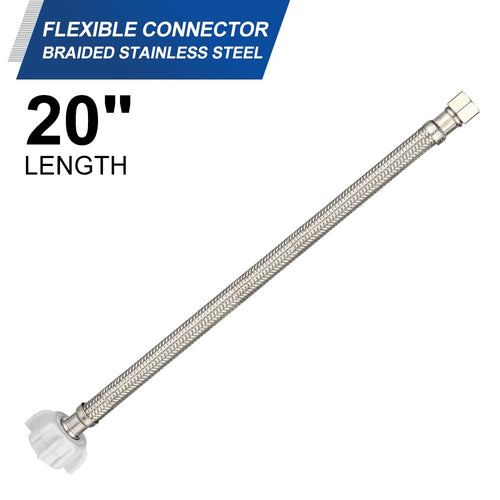 3/8" C x F 1/2" x 20" SS Braided faucet Hose Plumbingsell