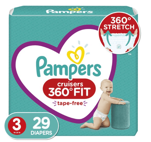 Pampers Cruisers 360 Fit Diapers, Active Comfort, Size 3, 29 ct EasyOptionXY LLC