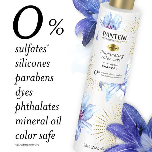 Pantene Sulfate Free Shampoo; Illuminating Shampoo with Biotin; Color Safe; 9.6 oz EasyOptionXY LLC
