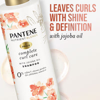 Pantene Sulfate Free Curly Hair Shampoo; Anti Frizz; with Jojoba Oil; Color Safe; 9.6 oz EasyOptionXY LLC