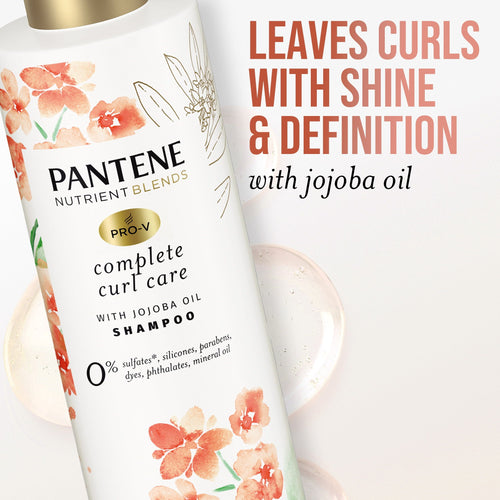Pantene Sulfate Free Curly Hair Shampoo; Anti Frizz; with Jojoba Oil; Color Safe; 9.6 oz EasyOptionXY LLC