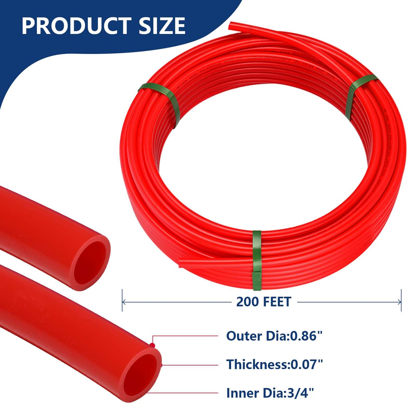 3/4" 200ft PEX-B Pipe (Red & Cutter)