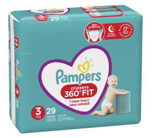 Pampers Cruisers 360 Fit Diapers, Active Comfort, Size 3, 29 ct EasyOptionXY LLC
