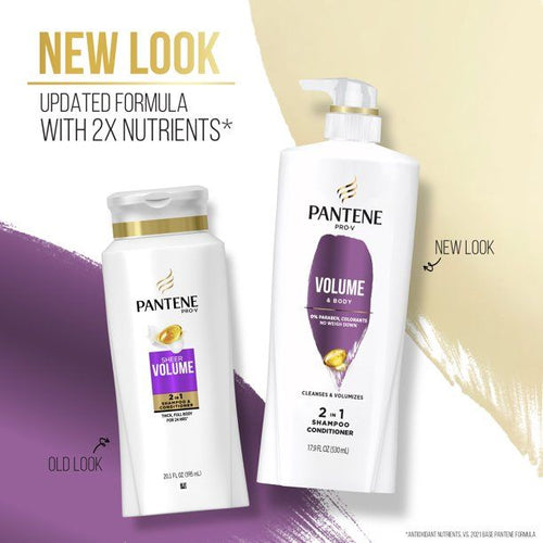 PANTENE PRO-V Volume & Body 2in1 Shampoo + Conditioner; 17.9 oz EasyOptionXY LLC