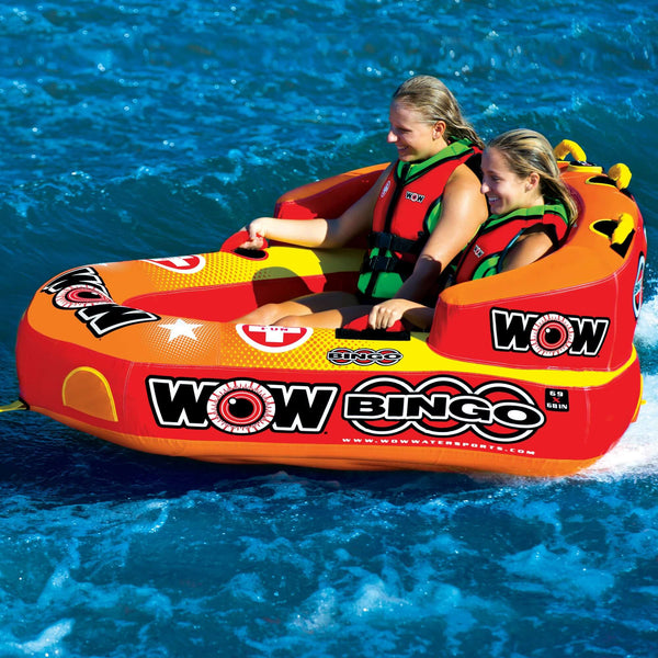 WOW Sports Bingo 2 Person Towable Water Tube For Pool and Lake (14-1060) Jupiter Gear