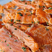 Garlic Butter Salmon Premium Fish Jerky Cedar Valley Cuts