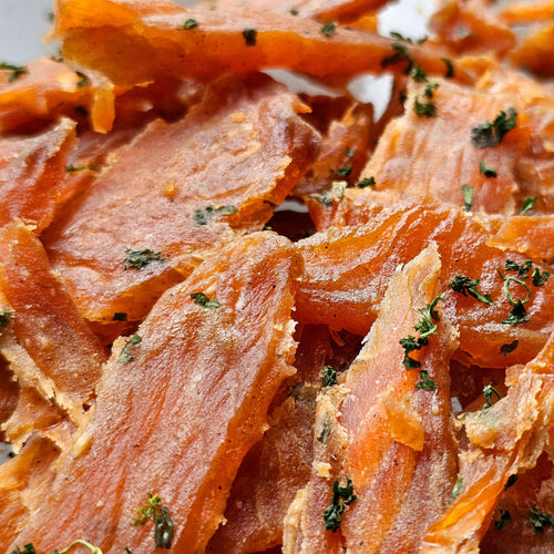 Garlic Butter Salmon Premium Fish Jerky Cedar Valley Cuts