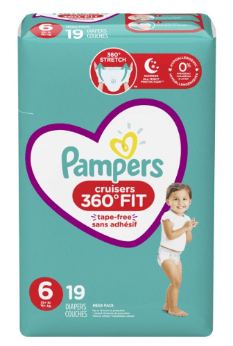 Pampers Cruisers 360 Fit Diapers, Active Comfort, Size 6, 19 ct EasyOptionXY LLC