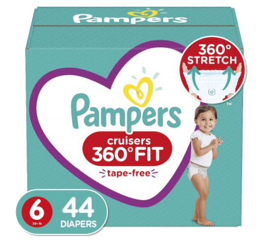 Pampers Cruisers 360 Fit Diapers, Active Comfort, Size 6, 44 ct EasyOptionXY LLC