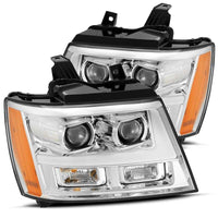 AlphaRex 07-14 Chevrolet Tahoe/Suburban LUXX Series LED Projector headlights Chrome w/DRL/Sequential OffRoadUSA.com