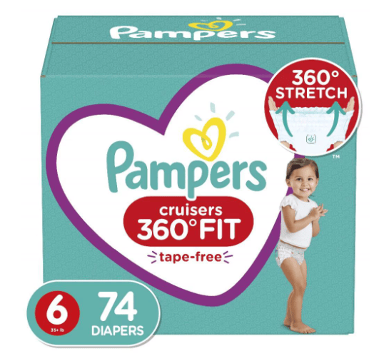 Pampers Cruisers 360 Fit Diapers, Active Comfort, Size 6, 74 Ct EasyOptionXY LLC
