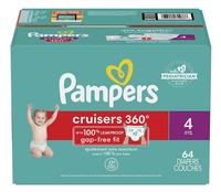 Pampers Diapers Pull On Cruisers 360¡ã Fit Disposable Baby Diapers with Stretchy Waistband Super Pack, Size 4 - 64 Diapers, Packaging & Prints May Vary EasyOptionXY LLC