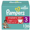 Pampers Diapers Pull On Cruisers 360¡ã Fit Disposable Baby Diapers with Stretchy Waistband Enormous Pack (Packaging May Vary), Size 3, 136 Count EasyOptionXY LLC