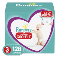 Pampers Cruisers 360 Breathable Comfortable Soft Diapers - Size 3, 128 Count EasyOptionXY LLC