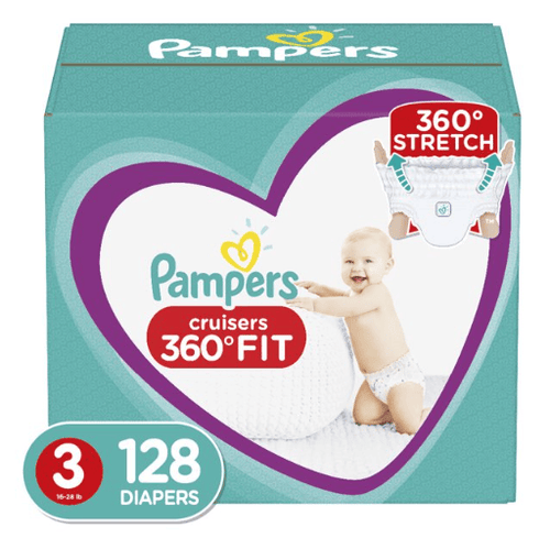 Pampers Cruisers 360 Breathable Comfortable Soft Diapers - Size 3, 128 Count EasyOptionXY LLC