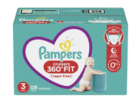 Pampers Cruisers 360 Breathable Comfortable Soft Diapers - Size 3, 128 Count EasyOptionXY LLC