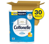 Cottonelle Ultra Clean Toilet Paper, 30 Mega Rolls EasyOptionXY LLC