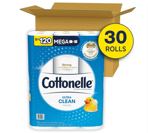 Cottonelle Ultra Clean Toilet Paper, 30 Mega Rolls EasyOptionXY LLC